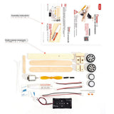 Maxbell DIY Wood Assemble Plane Model Airplane Science Experiment Kit Single-Engine