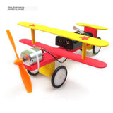 Maxbell DIY Wood Assemble Plane Model Airplane Science Experiment Kit Single-Engine