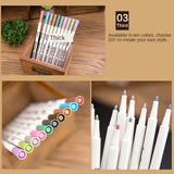 Maxbell 10 Colour Metal Paint Pen Pearlescent Colour Marker Pen Graffiti Marker Pen