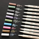Maxbell 10 Colour Metal Paint Pen Pearlescent Colour Marker Pen Graffiti Marker Pen