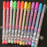 Maxbell 12 Colors in 1 Pen Gel for Office Students Stationery Ink Pen Chalk Gift