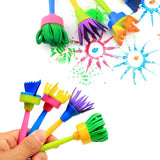 Maxbell Kids Art Drawing Brushes Sponge Painting Brush Tool Set for Children Toys