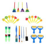 Maxbell Kids Art Drawing Brushes Sponge Painting Brush Tool Set for Children Toys