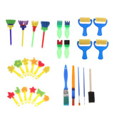 Maxbell Kids Art Drawing Brushes Sponge Painting Brush Tool Set for Children Toys