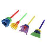 Maxbell Kids Art Drawing Brushes Sponge Painting Brush Tool Set Finger Paints Toy