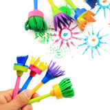 Maxbell Kids Art Drawing Brushes Sponge Painting Brush Tool Set Finger Paints Toy