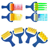 Maxbell Kids Art Drawing Brushes Sponge Painting Brush Tool Set Finger Paints Toy