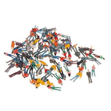 Maxbell 100Pcs Painted People Figures Miniatures for Train Railway Layout 1:50