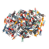 Maxbell 100Pcs Painted People Figures Miniatures for Train Railway Layout 1:50