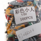 Maxbell 100Pcs Painted People Figures Miniatures for Train Railway Layout 1:50