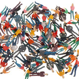 Maxbell 100Pcs Painted People Figures Miniatures for Train Railway Layout 1:50