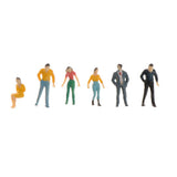 Maxbell 100Pcs Painted People Figures Miniatures for Train Railway Layout 1:50
