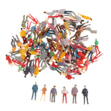 Maxbell 100Pcs Painted People Figures Miniatures for Train Railway Layout 1:75