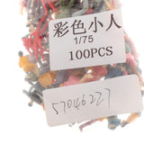 Maxbell 100Pcs Painted People Figures Miniatures for Train Railway Layout 1:75