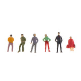 Maxbell 100Pcs Painted People Figures Miniatures for Train Railway Layout 1:75