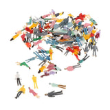 Maxbell 100Pcs Painted People Figures Miniatures for Train Railway Layout 1:100