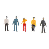 Maxbell 100Pcs Painted People Figures Miniatures for Train Railway Layout 1:100