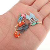 Maxbell 100Pcs Painted People Figures Miniatures for Train Railway Layout 1:100