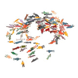 Maxbell 100Pcs Painted People Figures Miniatures for Train Railway Layout 1:150