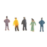 Maxbell 100Pcs Painted People Figures Miniatures for Train Railway Layout 1:150