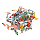 Maxbell 100Pcs Painted People Figures Miniatures for Train Railway Layout 1:200