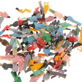 Maxbell 100Pcs Painted People Figures Miniatures for Train Railway Layout 1:200