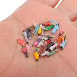 Maxbell 100Pcs Painted People Figures Miniatures for Train Railway Layout 1:200