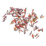 Maxbell 100Pcs Painted People Figures Miniatures for Train Railway Layout 1:300