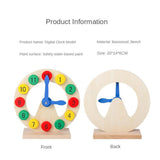 Maxbell Wooden Clock Model Toy Kids Time Learning Teaching Tool Educational Toys