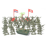 Maxbell 41pcs Miniatures Soldier Toys Military Model Playset Figure Toy Army Green