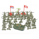 Maxbell 41pcs Miniatures Soldier Toys Military Model Playset Figure Toy Army Green