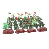 Maxbell 52pcs Miniatures Soldier Toys Military Model Playset Figure Toy Green