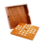 Maxbell Solitaire Wood Board Game Set Educatinal Toy Gifts for Kids Adults