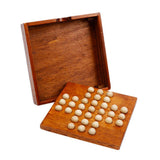 Maxbell Solitaire Wood Board Game Set Educatinal Toy Gifts for Kids Adults