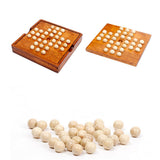 Maxbell Solitaire Wood Board Game Set Educatinal Toy Gifts for Kids Adults