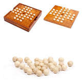 Maxbell Solitaire Wood Board Game Set Educatinal Toy Gifts for Kids Adults