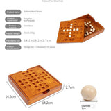 Maxbell Solitaire Wood Board Game Set Educatinal Toy Gifts for Kids Adults