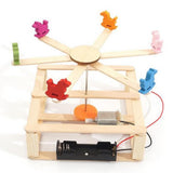 Maxbell DIY Wooden Science Kits Kids Science Experiment Toys Carousel