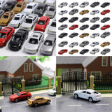 Maxbell 50pcs HO Scale Model Car 1:75 Building Train Scenery NEW