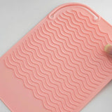 Maxbell Silicone Heat Resistant Styling Station Mat for Hair Straightener Pink - Aladdin Shoppers