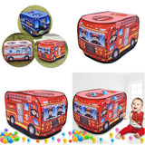 Maxbell Kids Play Tents Outdoor Indoor Pretend Play Toy Pop Up  Fire Fighting Truck