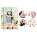 Maxbell 23 Ball Joints BJD Girl Doll w/ Clothes Shoes Fashion Dressup Toy Gift F
