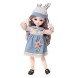 Maxbell 23 Ball Joints BJD Girl Doll w/ Clothes Shoes Fashion Dressup Toy Gift F