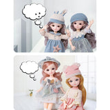 Maxbell 23 Ball Joints BJD Girl Doll w/ Clothes Shoes Fashion Dressup Toy Gift F