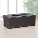 Maxbell PU Faux Leather Tissue Box Cover Napkin Paper Holder Case for Home Coffee