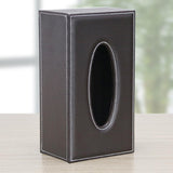 Maxbell PU Faux Leather Tissue Box Cover Napkin Paper Holder Case for Home Coffee