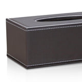 Maxbell PU Faux Leather Tissue Box Cover Napkin Paper Holder Case for Home Coffee