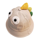 100% Cotton Summer Travel Bucket Beach Sun Hat for Kids Girls Boys Beige
