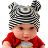Maxbell 10 inch Real Lifelike Reborn Boy Doll Silicone Newborn Baby Dolls Boy Black
