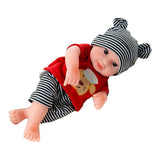 Maxbell 10 inch Real Lifelike Reborn Boy Doll Silicone Newborn Baby Dolls Boy Black